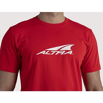 Red Altra EVERYDAY RECYCLED TEE Men's Tops | AU_O7548