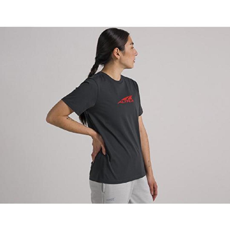 Black Altra EVERYDAY RECYCLED TEE Women's Tops | AU_EF2326