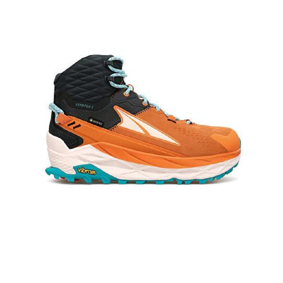 Grey / Orange Altra OLYMPUS 5 HIKE MID GTX Women\'s Outdoor | AU_EF4393